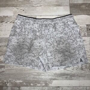 Chubbies Shorts Mens 2XL Gray White 5.5 Inseam Marble Print Drawstring